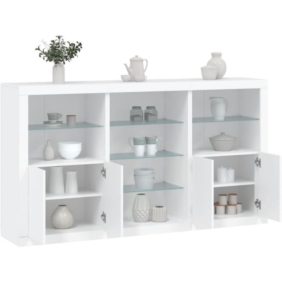 LED Beleuchtung an dem Sideboard aus Holzwerkstoff