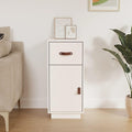 Sideboard mit den Massen 34 x 40 x 75 cm in Weiss und Naturbraun