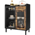 Sideboard mit Schubladen, Glastueren und Holzoptik
