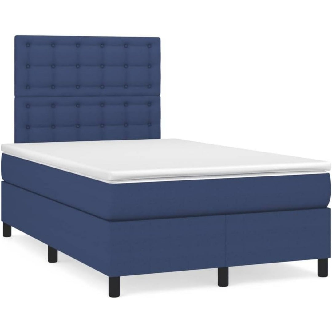 Das Boxspringbett misst 120 x 190 cm