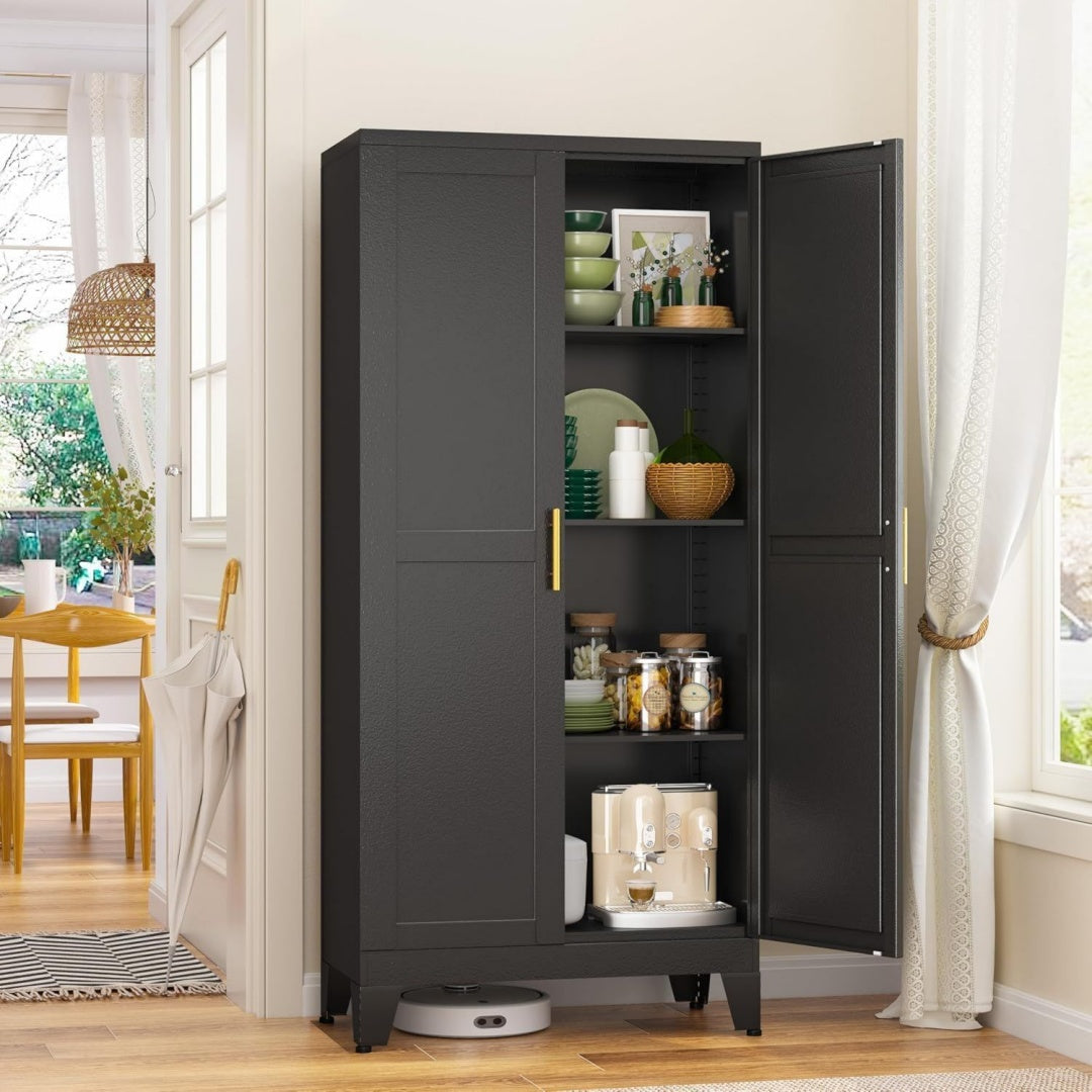 Sideboard verbindet Hoehenverstellung und 2 Tueren