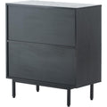 Sideboard aus Holzwerkstoff und Metall mit Flechtoptik
