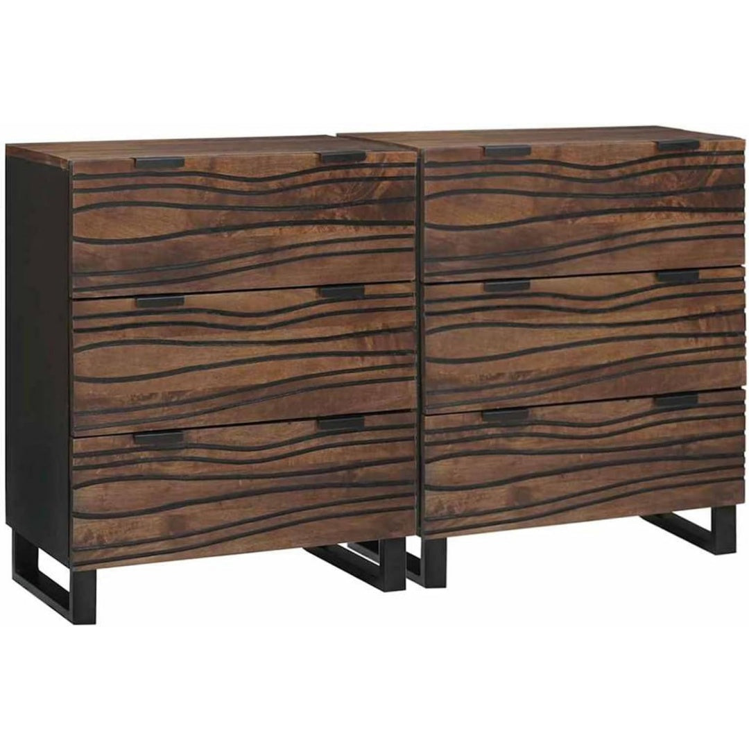Sideboard aus Mangoholz mit 6 Schubladen
