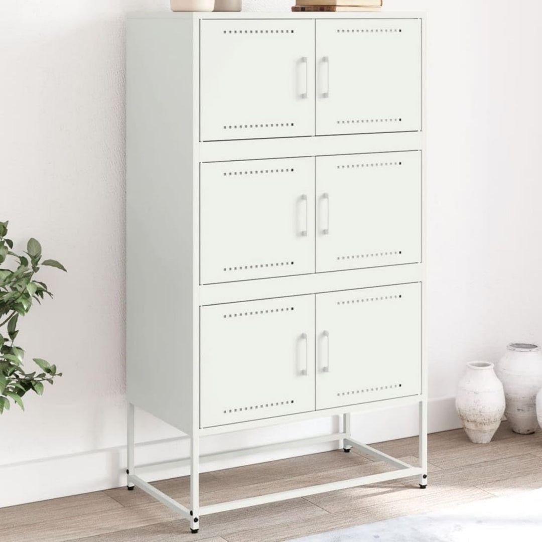 Sideboard mit den Massen 68.5 x 38.5 x 123.5 cm in Weiss
