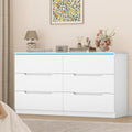 Sideboard mit LED Beleuchtung und 6 Schubladen