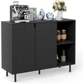 Sideboard mit offenen Ablagen und einem Metallgestell