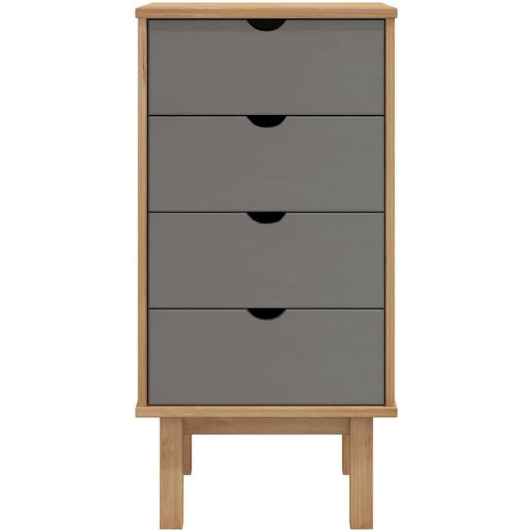 Sideboard verbindet Schubladen und Holzbeine