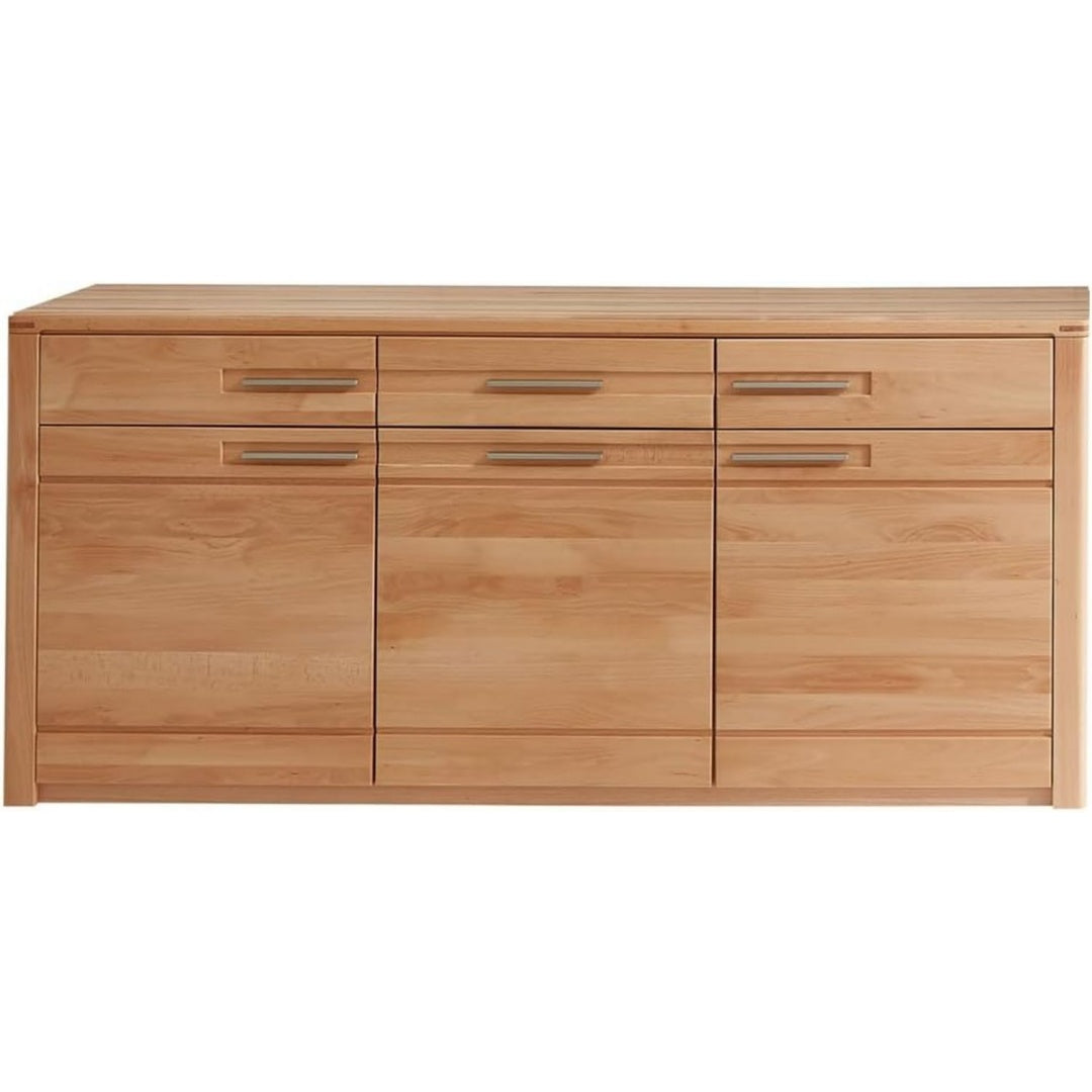 Beschichtete Flaechen und sanft schliessende Fronten an dem Sideboard
