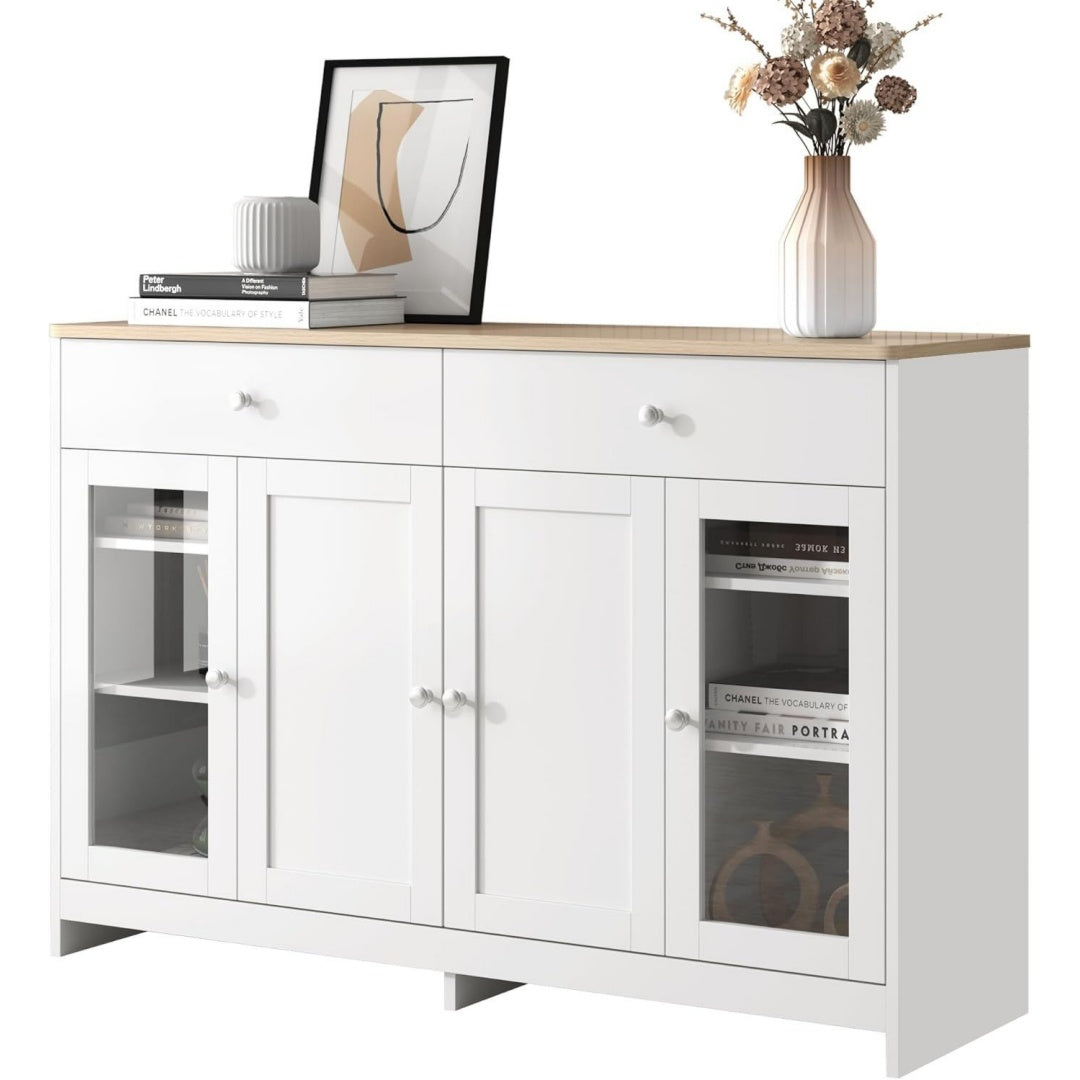 Sideboard mit Glastueren und 4 Tueren