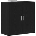 Sideboard mit den Massen 79 x 38 x 80 cm in Schwarz und Eichenbraun