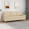 Sofa mit weichen Polstern, Armlehnen und einem Metallgestell