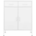 Geschlossener Stauraum an dem Sideboard aus Metall