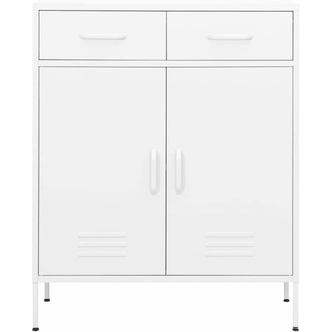 Geschlossener Stauraum an dem Sideboard aus Metall